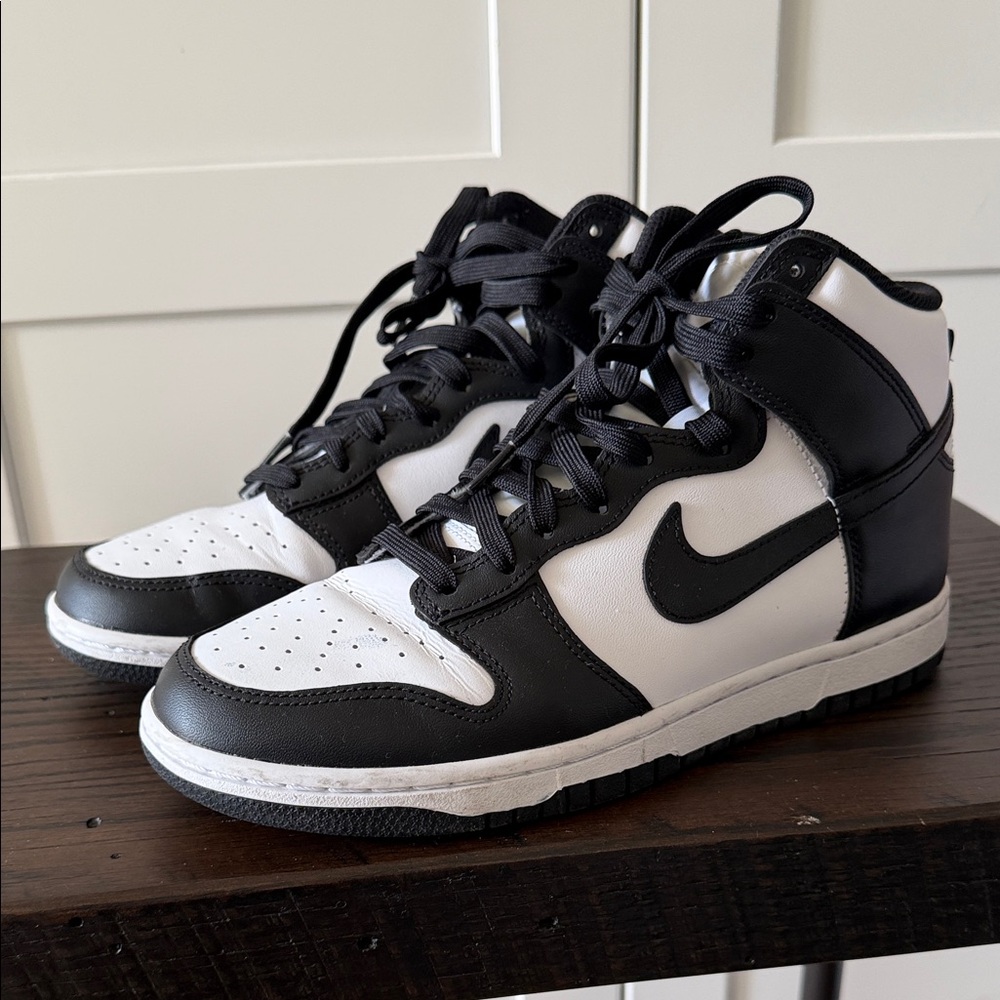 Black and White High-Top Sneakers